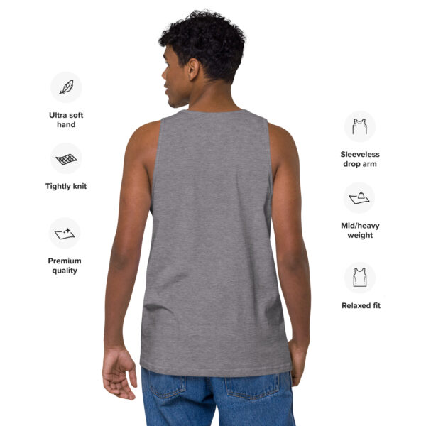 All About That Pressure Only White Mens Tank Top - Image 3