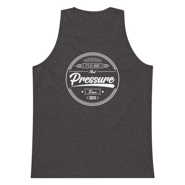 All About That Pressure Only White Mens Tank Top - Image 12