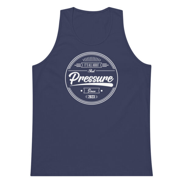All About That Pressure Only White Mens Tank Top - Image 14