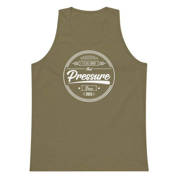 All About That Pressure Only White Mens Tank Top - Image 16