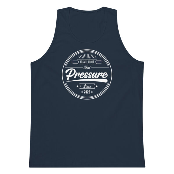 All About That Pressure Only White Mens Tank Top - Image 10