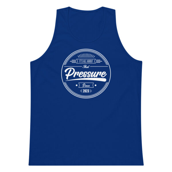 All About That Pressure Only White Mens Tank Top - Image 6
